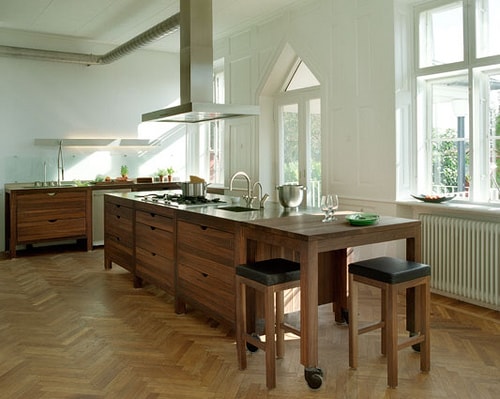 cuisine ouverte rustique moderne